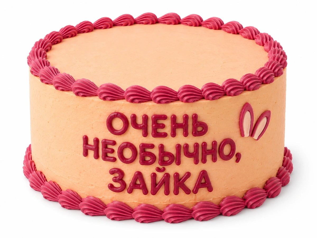 Персиковый торт «Очень необычно, зайка»